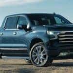 The 2022 Chevy Silverado 1500 parked in the desert