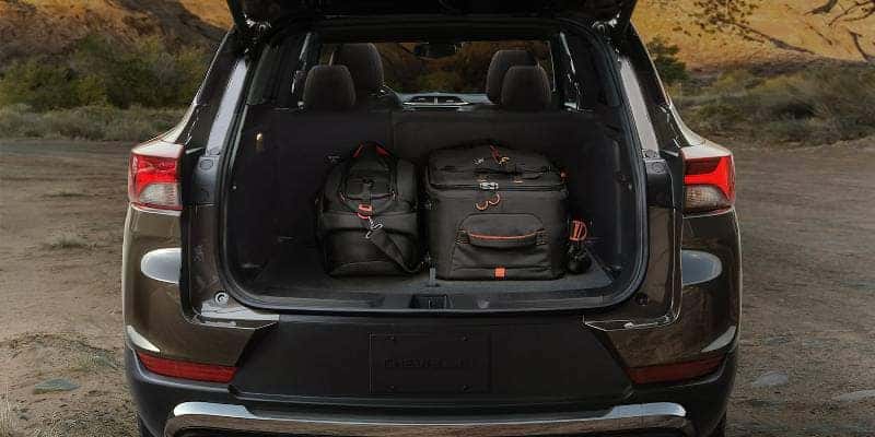The open cargo bay of a 2022 Chevy Trailblazer.