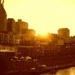 The summer skyline of downtown Nashville, as part of an article about fun summer activities near Nashville.