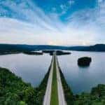 Some ideas for fun drives near Nashville include scenery like this lake crossing.