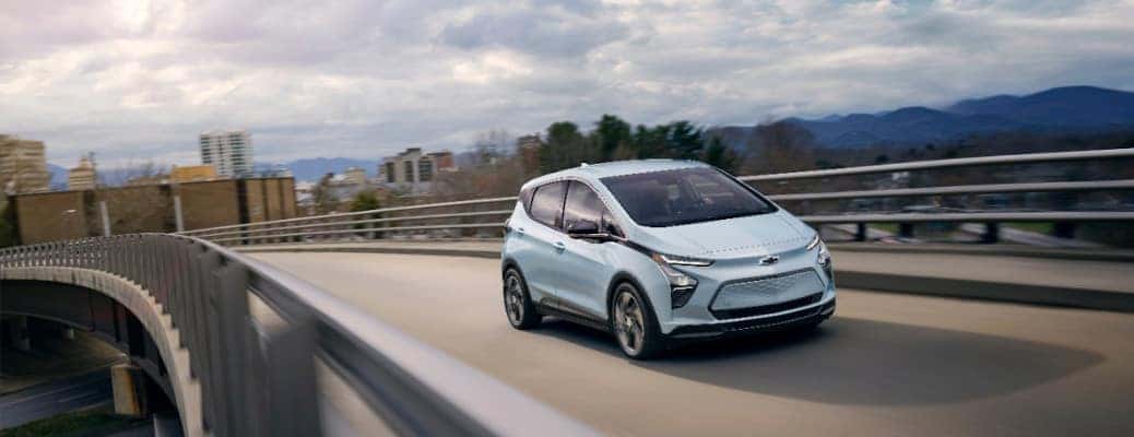 A 2023 Chevy Bolt, a perfect car to take a road trip near Nashville.