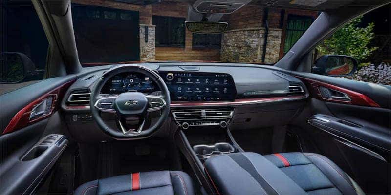 An interior view of one of the trim levels found in the 2023 Chevy Traverse.