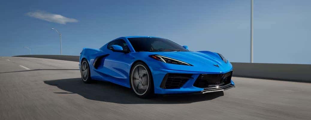 The exterior of the 2024 Chevy Corvette Stingray performance car.