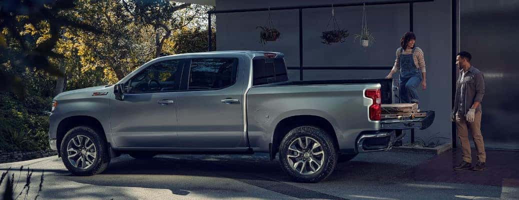 The Chevy Silverado 1500 exterior side.