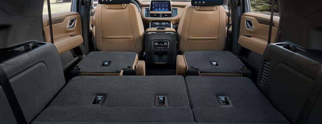 The massive cargo area of the 2024 Suburban.