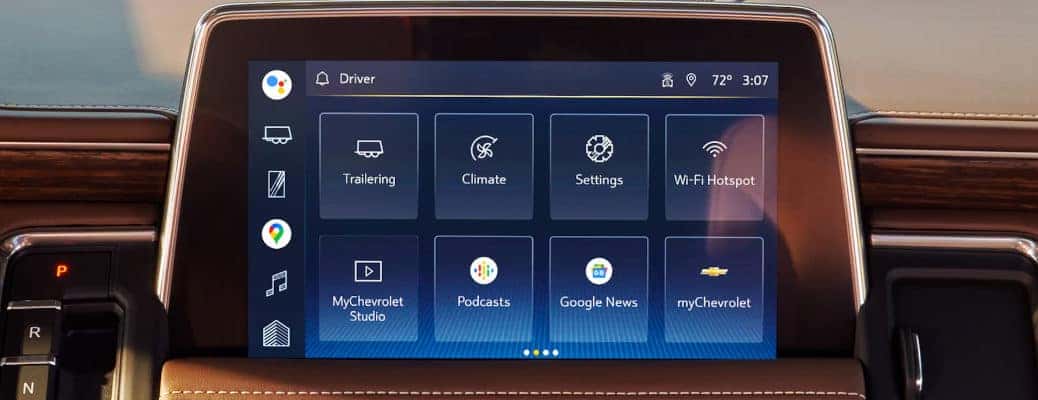 The intuitive infotainment system in the 2024 Chevy Suburban.