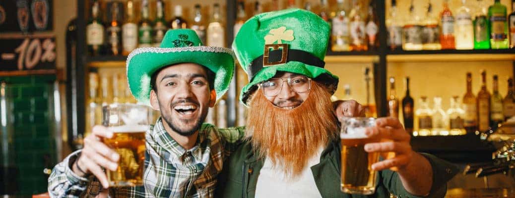 People celebrating St. Patrick's Day near Nashville.