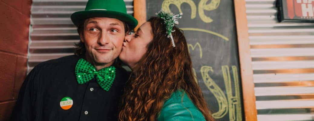 People celebrating St. Patrick's Day near Nashville.