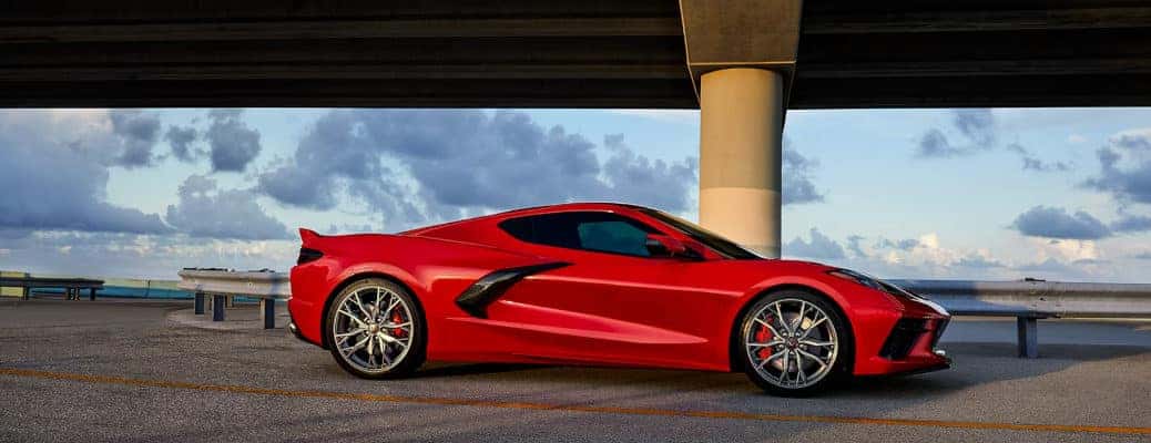A side view of the 2024 Chevy Corvette Stingray near Nashville, TN.