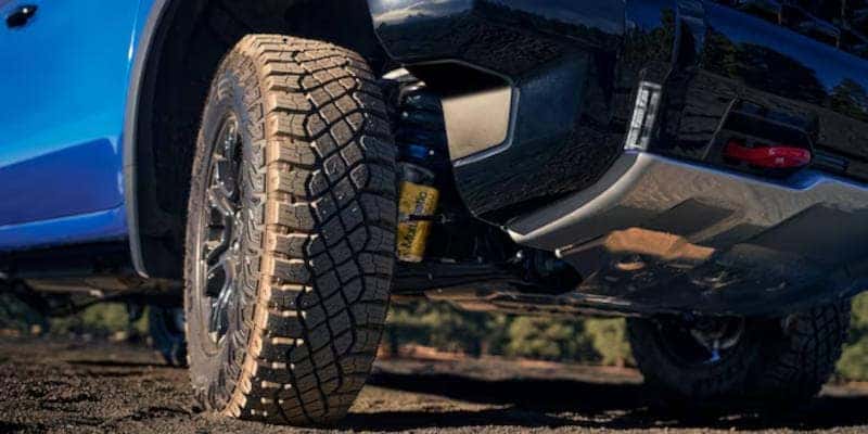 The heavy-duty suspension on the ZR2.