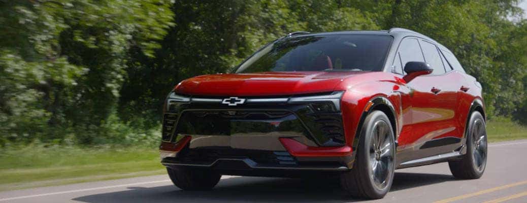 The 2024 Chevy Blazer EV as seen from the front.