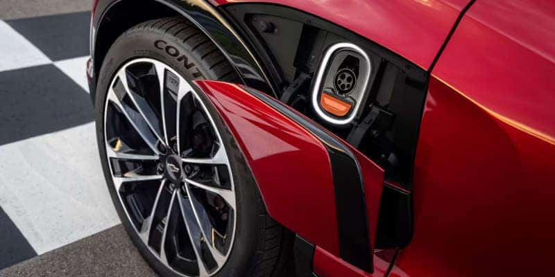 The charging port on the 2024 Chevy Blazer EV.