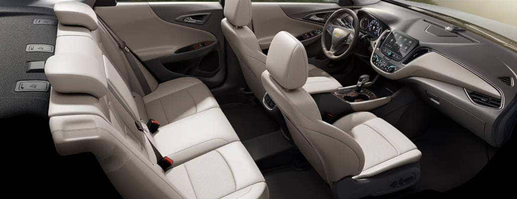 The seating in the 2025 Chevy Malibu.