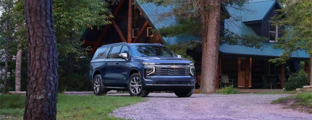 A front view of the Chevy Suburban.