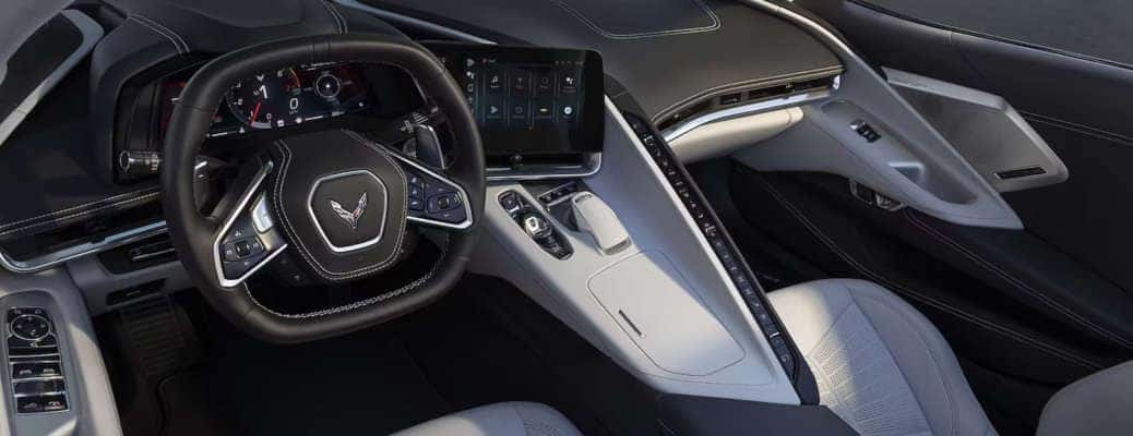 The cockpit of the Chevy Corvette Stingray.