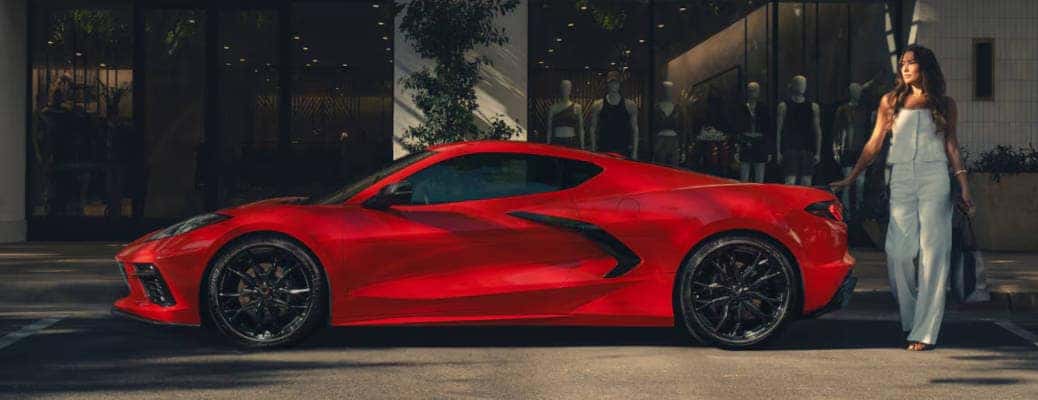 A side view of the 2025 Chevy Corvette Stingray.