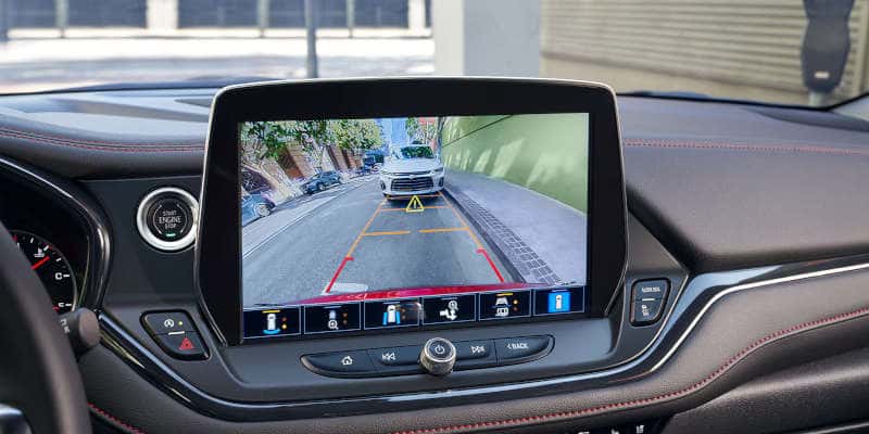 The large infotainment screen in the Chevy Blazer.