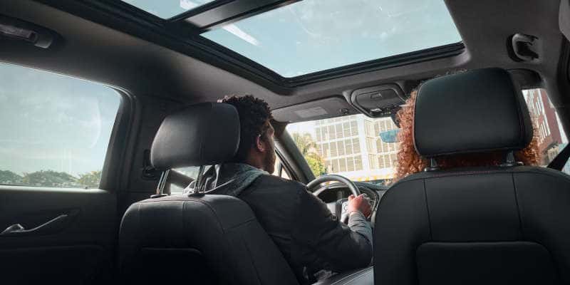 The panoramic sunroof in the 2025 Chevy Blazer.