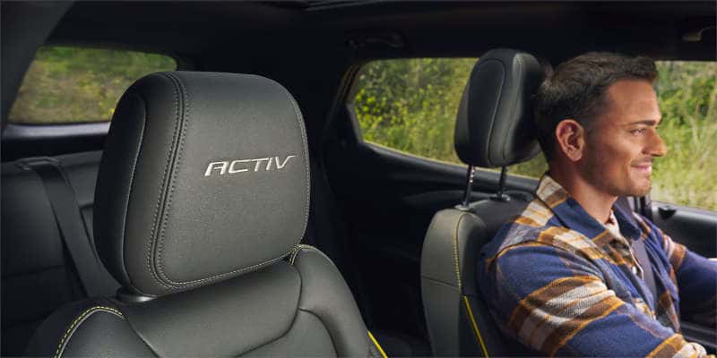 The luxurious seating in the 2025 Chevy Trailblazer ACTIV.