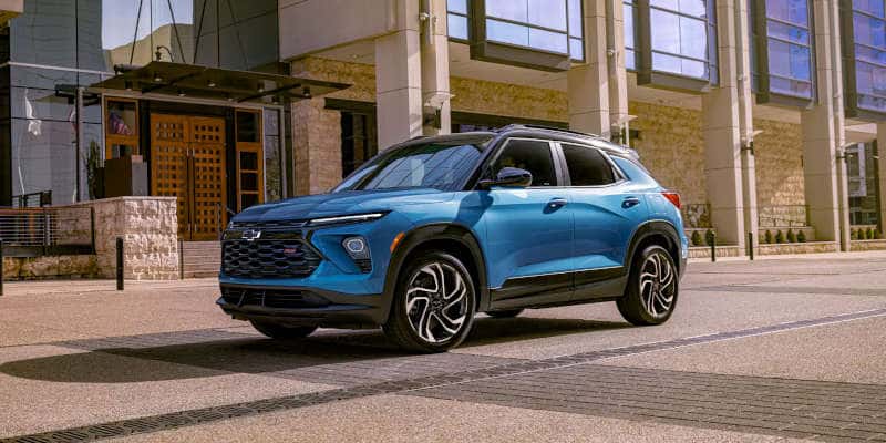 A front quarter view of the 2025 Chevy Trailblazer.