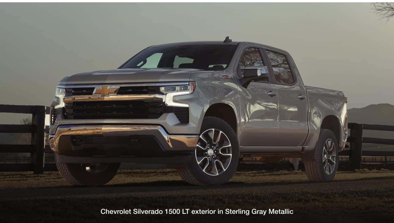 Chevrolet Silverado 1500 LT exterior in Sterling Gray Metallic