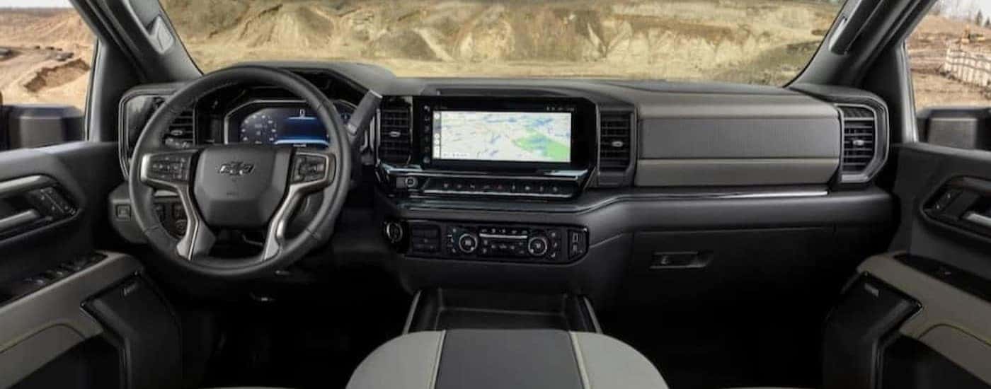 The gray dash in a 2024 Chevy Silverado 1500 ZR2 for sale near East Hartford.