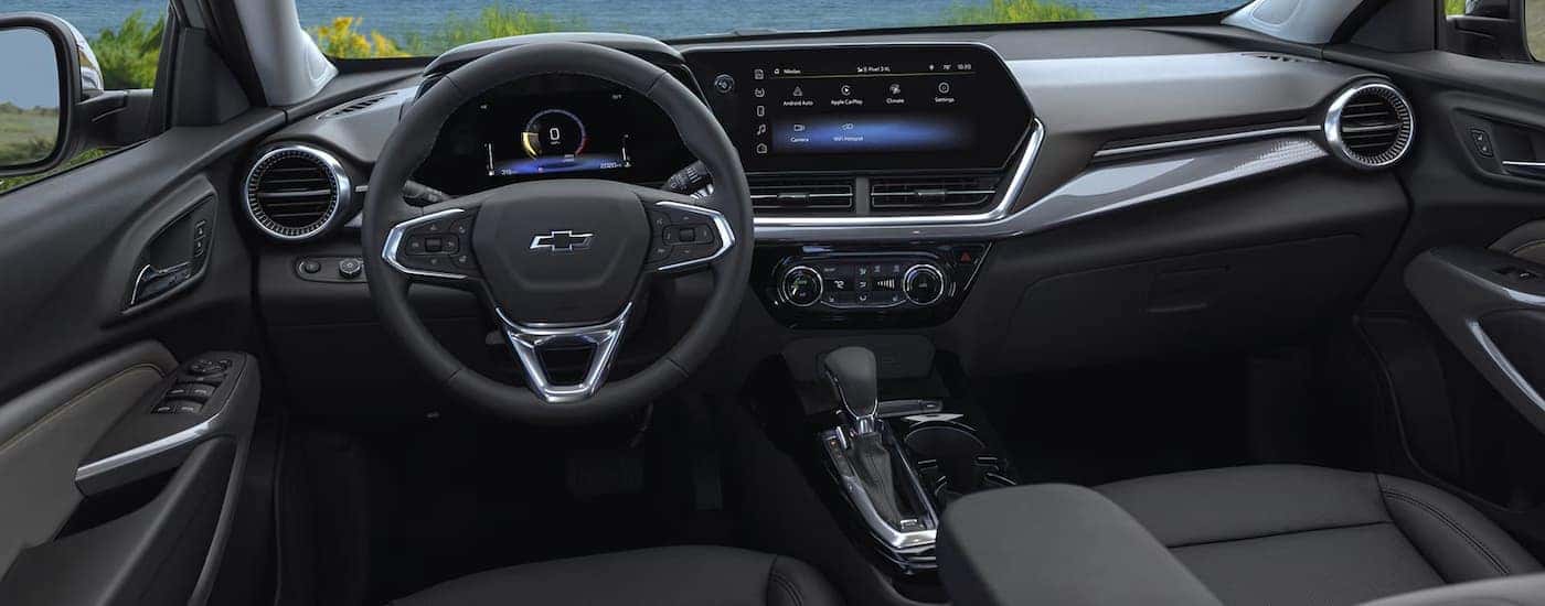 Infotainment and digital gauge cluster on a 2025 Chevy Trax
