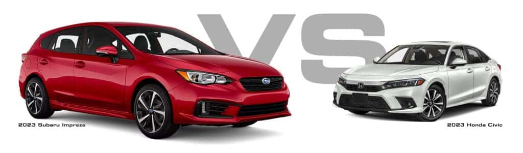 Compare Subaru Impreza versus Honda Civic