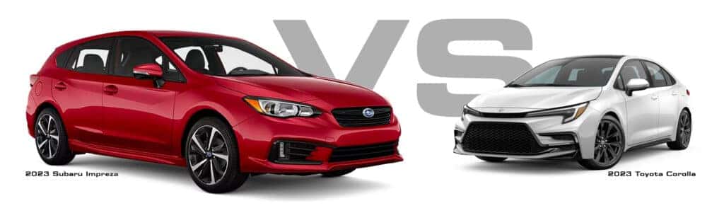 Compare Subaru Impreza versus Toyota Corolla