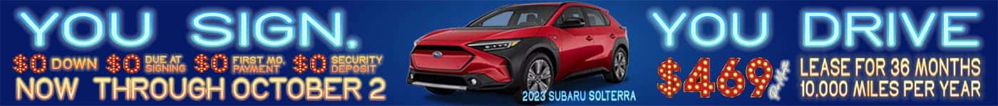 You Sign You Drive with the New Solterra EV. Get the Best Deal on New Cars, CUVs, and SUVs at Centennial.