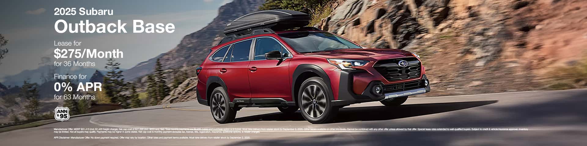 New 2025 Outback Base Offer