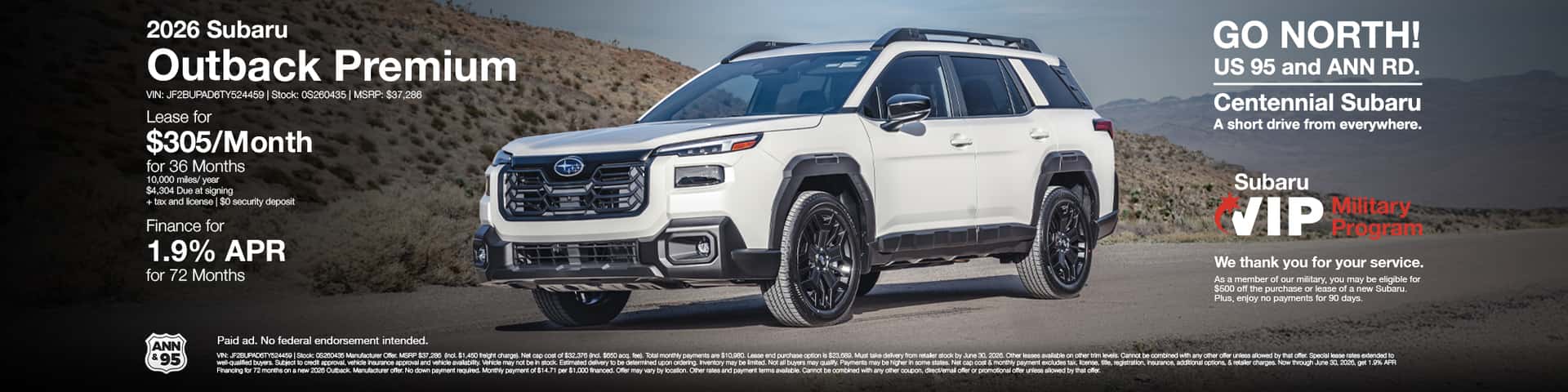 New 2026 Outback