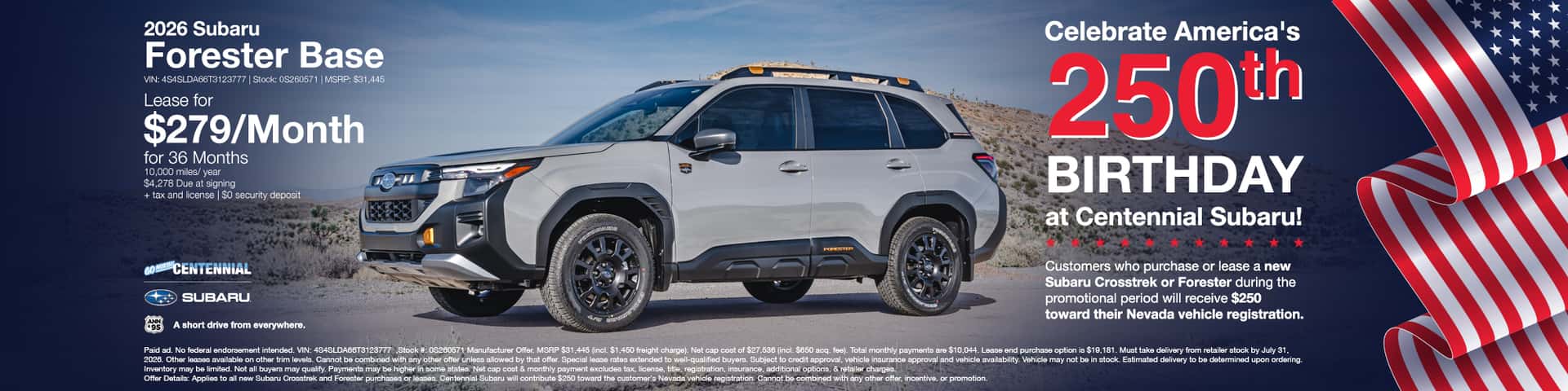 New 2026 Forester Offer