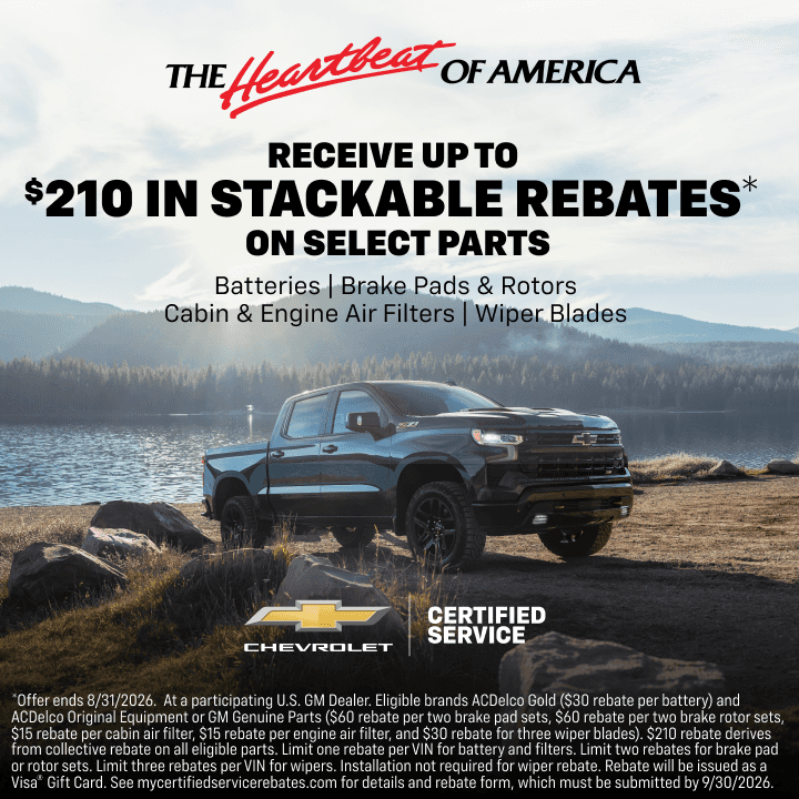 Save Up to $210 on Chevy Service!