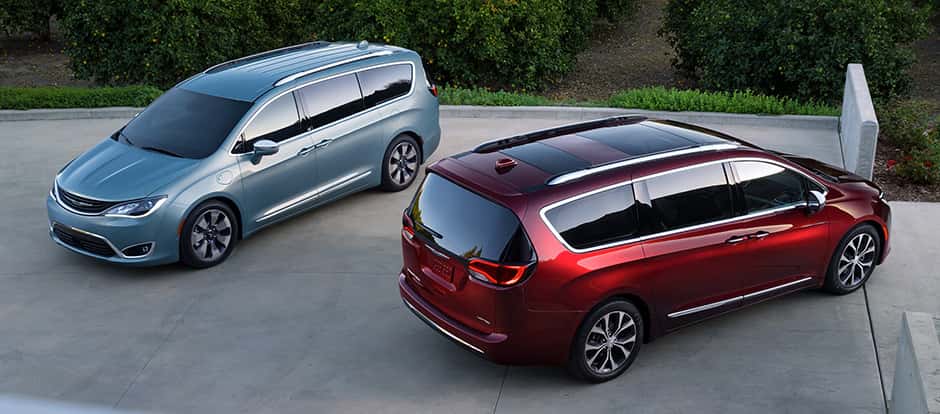 2017 Chrysler Pacifica models on display