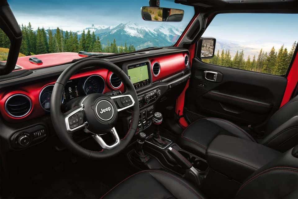 2019 Jeep Wrangler front row leather seats
