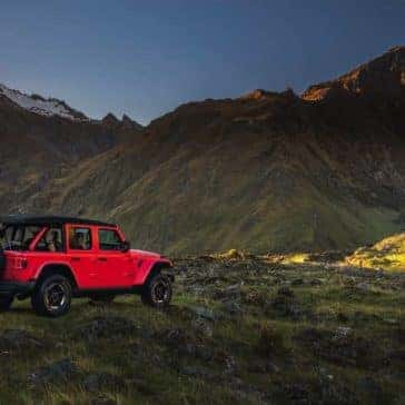 2019 Jeep Wrangler parked near mountains