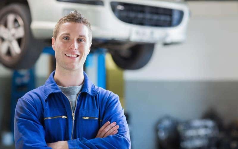 Confident young mechanic