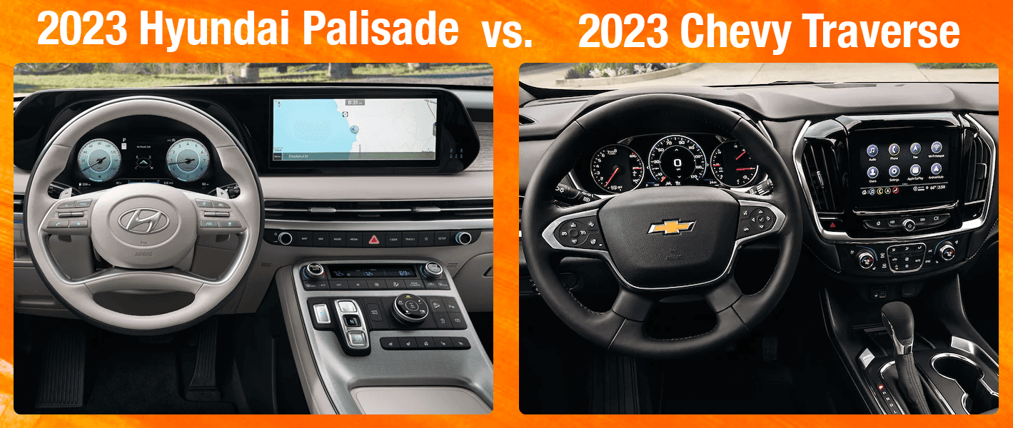 Comparing the 2023 Hyundai Palisade and the 2023 Chevy Traverse in