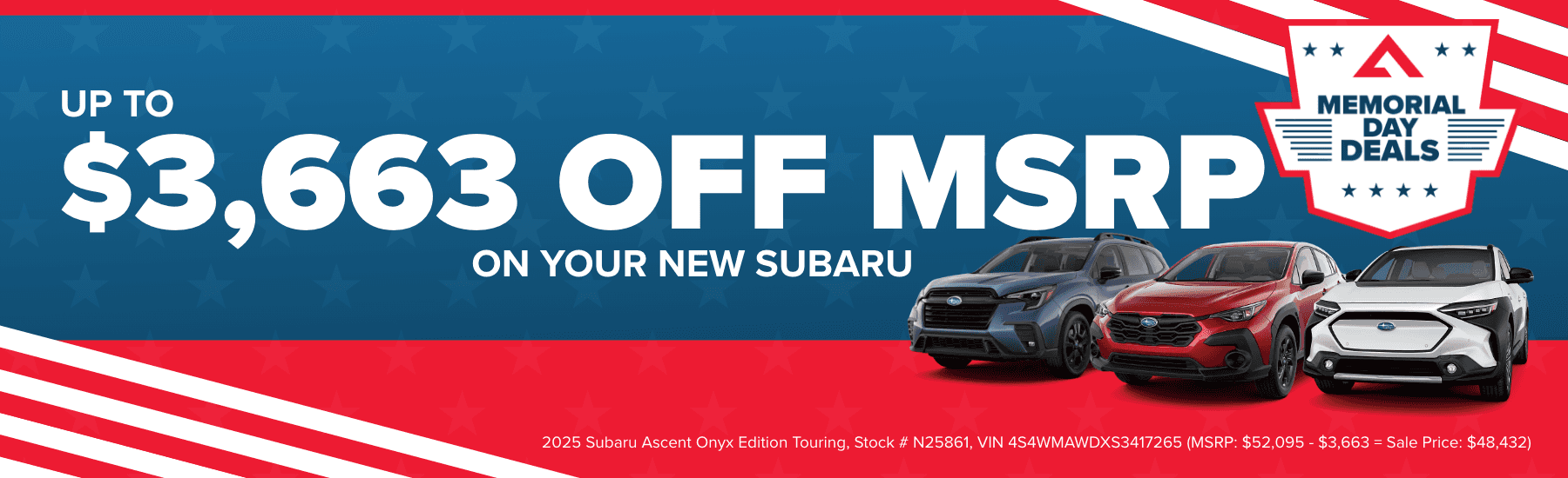 Up to $3,663 OFF MSRP