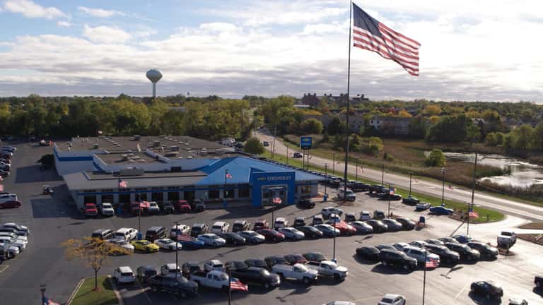 An exterior shot of the dealership