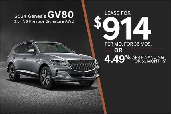 New 2024 Genesis GV80 3.5T V6 Prestige AWD
