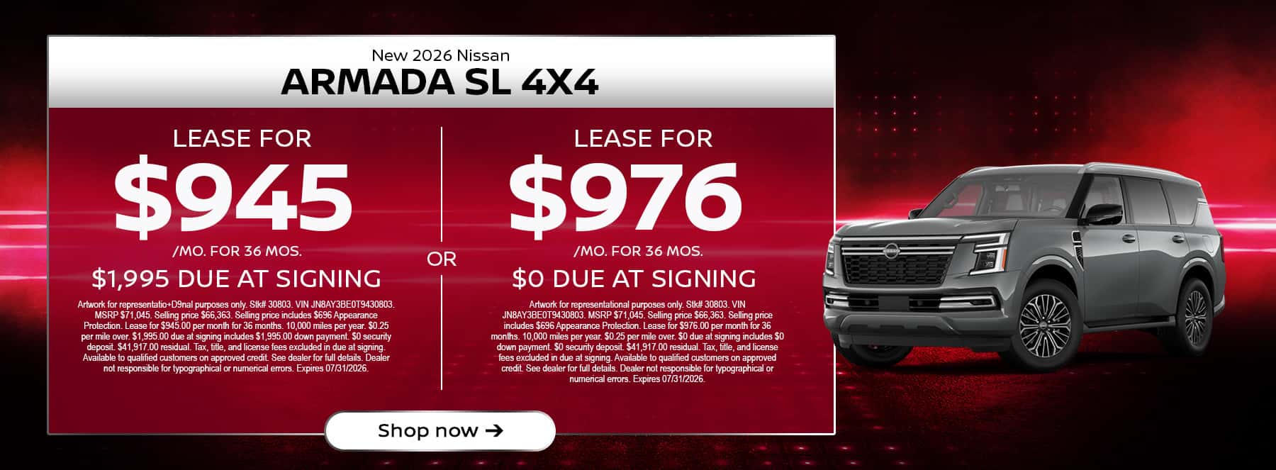 Armada Lease Offer