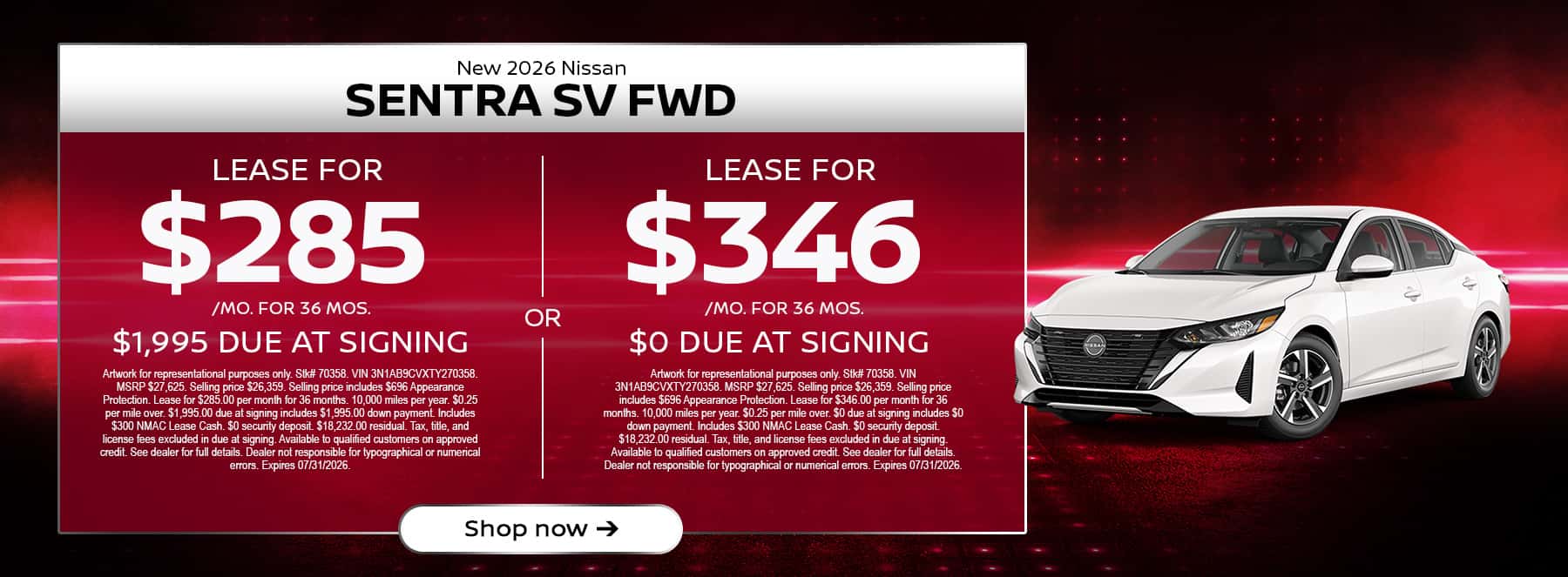 Sentra Lease Offer