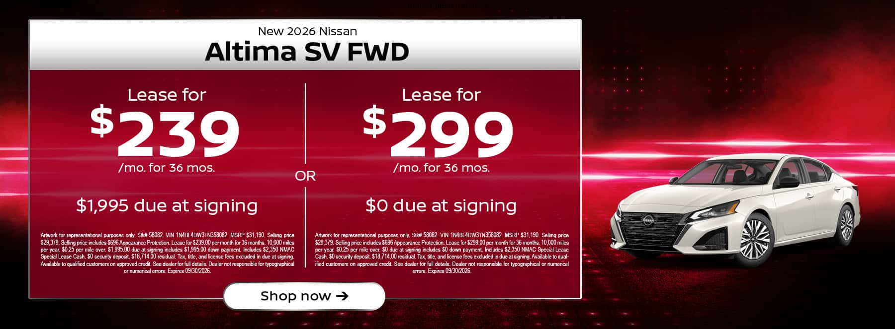 Altima SV Offer