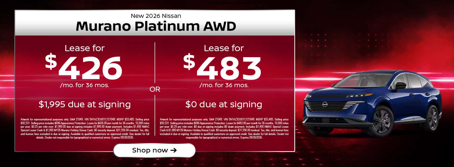 Murano Platinum Offer