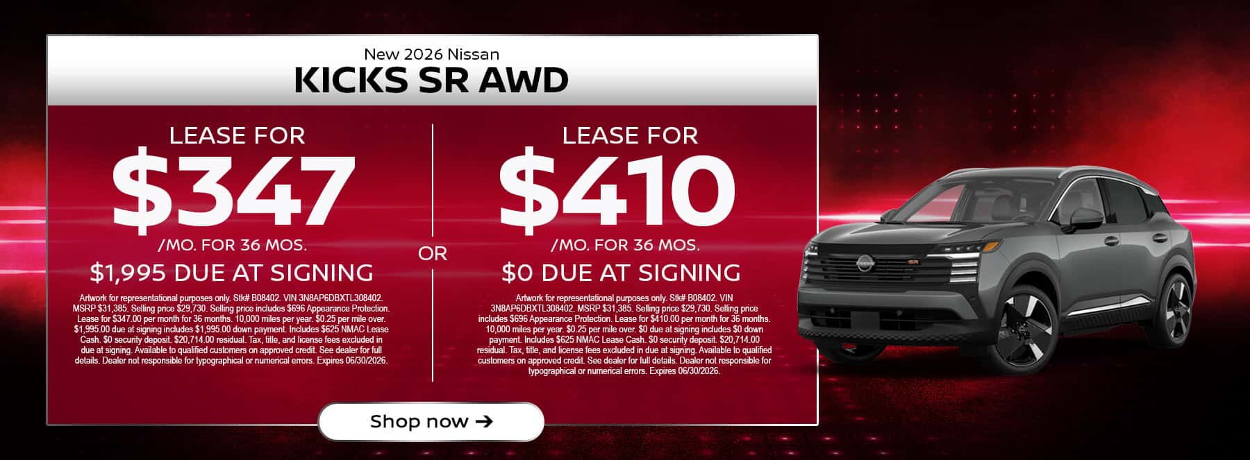 Kicks Lease Offer
