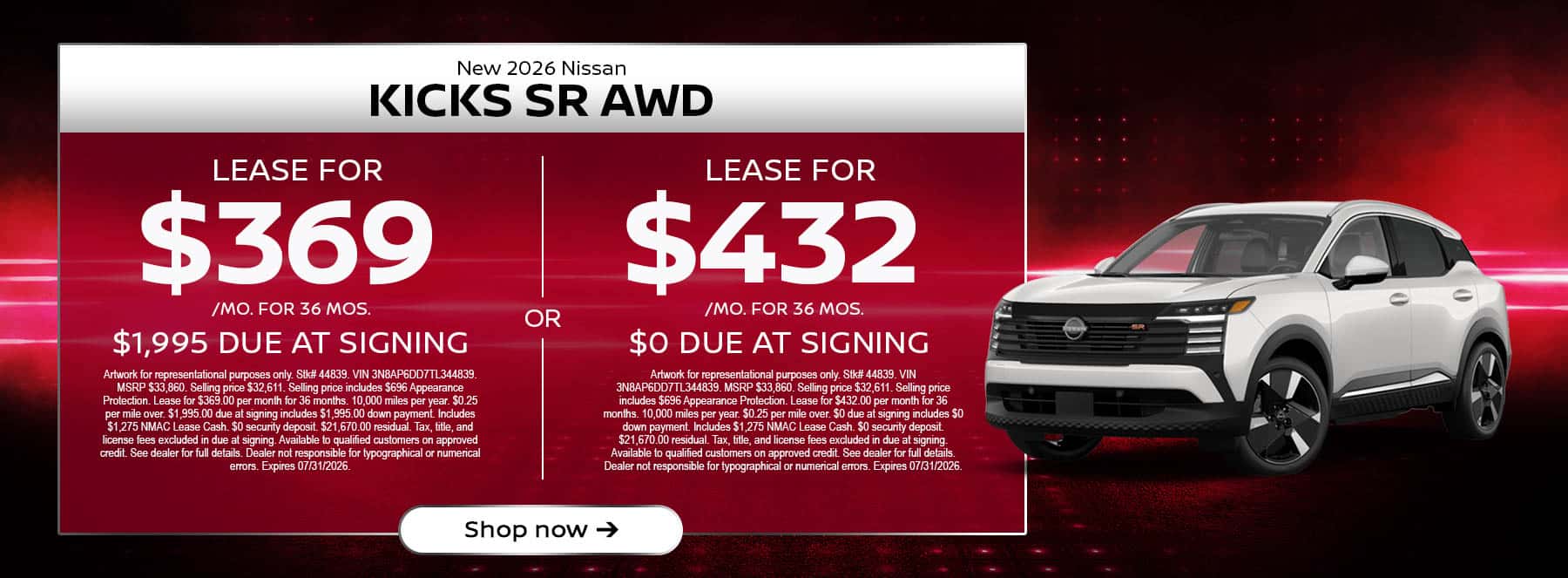 Kicks Lease Offers