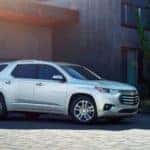 Silver 2019 Chevy Traverse parked in a driveway