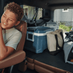 Chevy Suburban interior with family and cargo loaded
